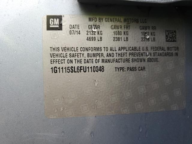 2015 CHEVROLET IMPALA LT - 1G1115SL6FU110048