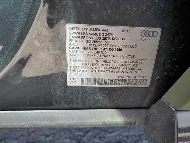 2018 AUDI Q5 PRESTIG WA1CNAFY8J2006081