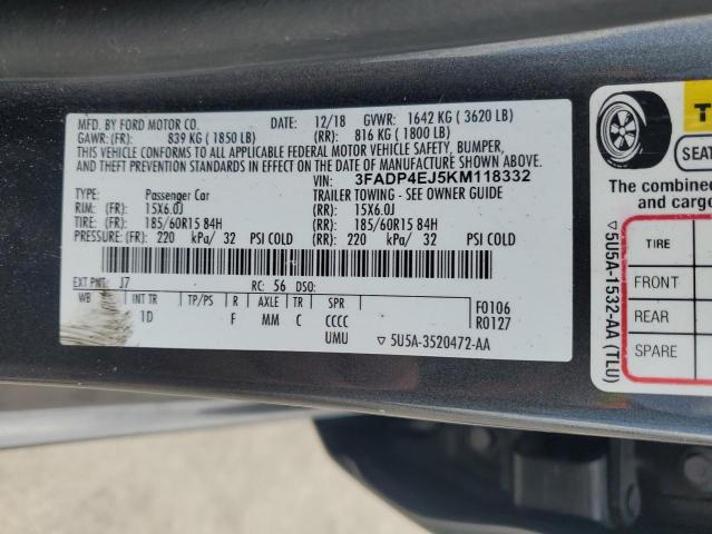 2019 FORD FIESTA SE - 3FADP4EJ5KM118332