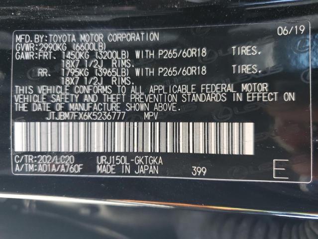 2019 LEXUS GX 460 - JTJBM7FX6K5236777