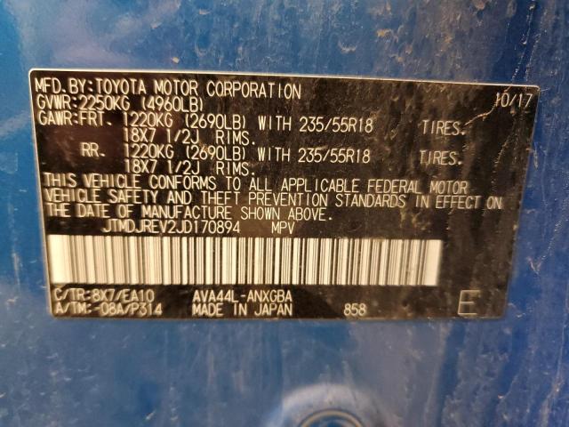 2018 TOYOTA RAV4 HV LI - JTMDJREV2JD170894