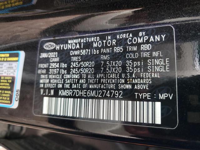 2021 HYUNDAI PALISADE C - KM8R7DHE6MU274792