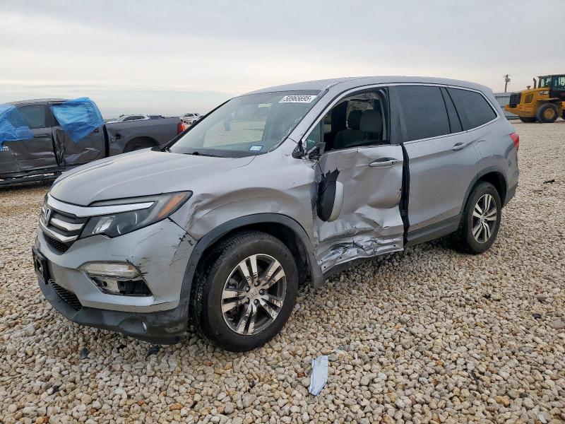 HONDA PILOT EXL 2017 silver  gas 5FNYF6H51HB022736 photo #1