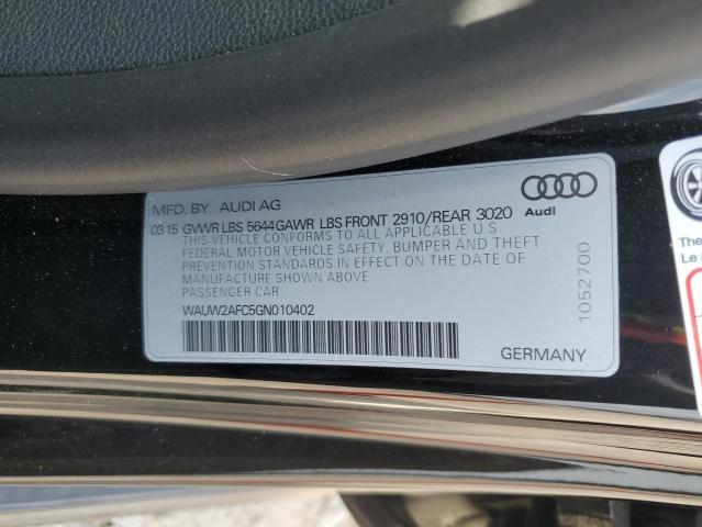 2016 AUDI S7 PRESTIG - WAUW2AFC5GN010402