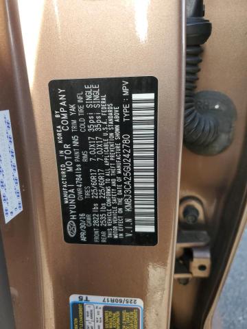 2016 HYUNDAI TUCSON LIM - KM8J3CA25GU242780
