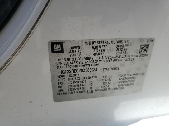 2016 GMC SIERRA K25 - 1GT22REG2GZ360924
