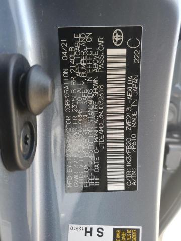 2021 TOYOTA COROLLA LE - JTDEAMDE3MJ032618