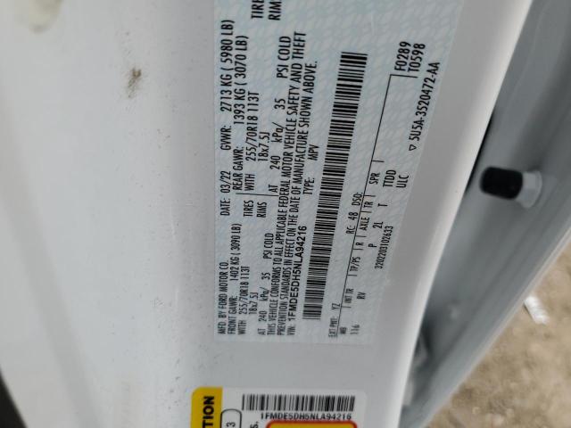 2022 FORD BRONCO BAS - 1FMDE5DH5NLA94216