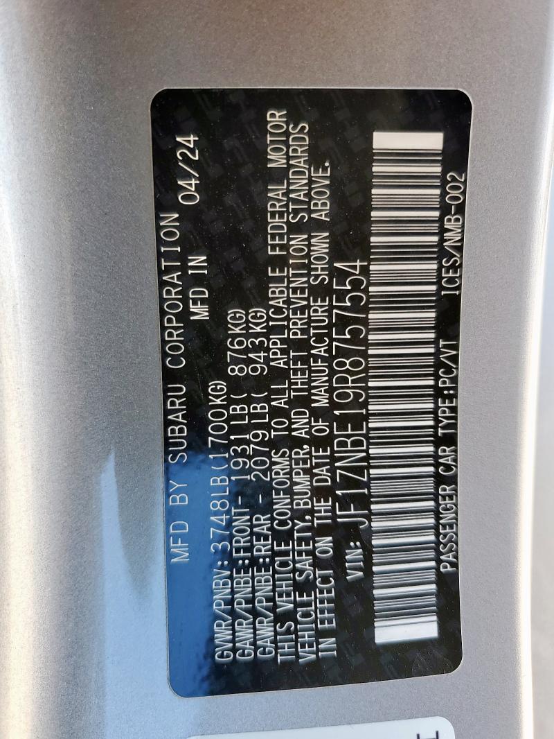 2024 TOYOTA GR 86 PREM JF1ZNBE19R8757554
