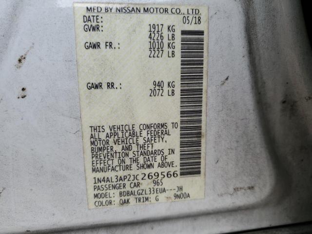 2018 NISSAN ALTIMA 2.5 - 1N4AL3AP2JC269566