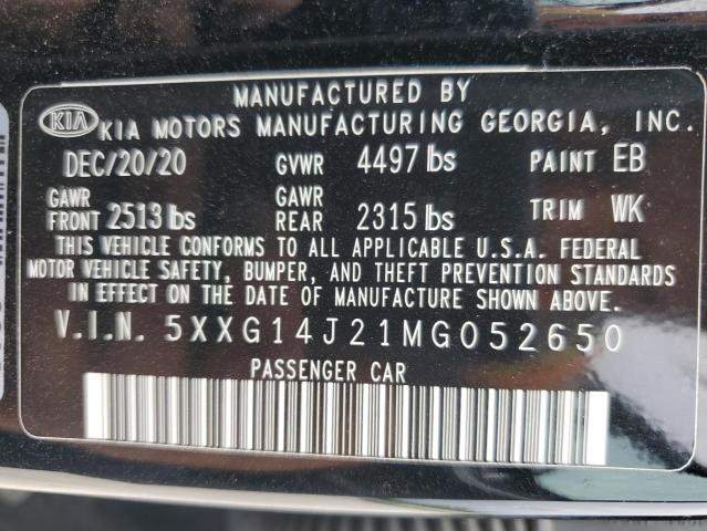 2021 KIA K5 LXS 5XXG14J21MG052650