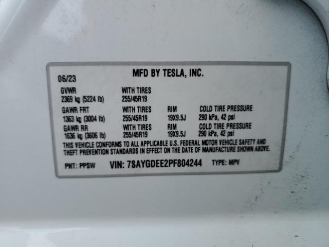2023 TESLA MODEL Y 7SAYGDEE2PF804244
