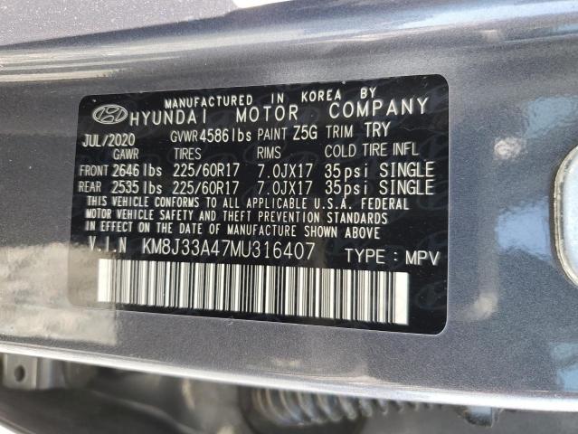 2021 HYUNDAI TUCSON LIM KM8J33A47MU316407