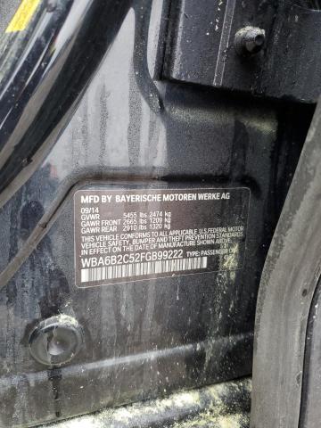 2015 BMW 650 I GRAN WBA6B2C52FGB99222