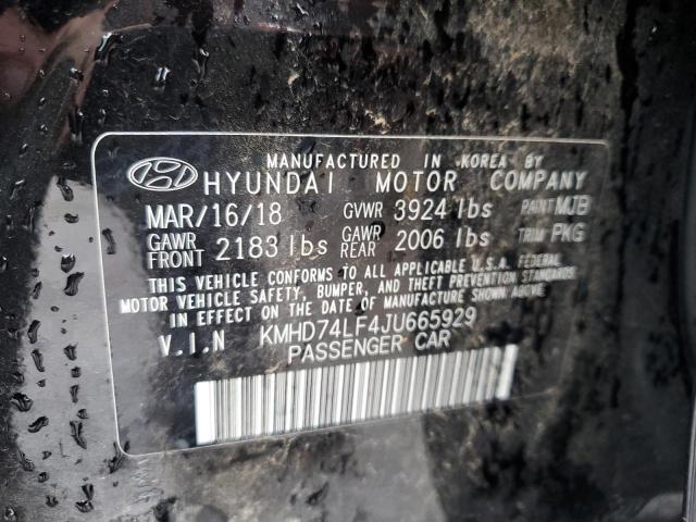 2018 HYUNDAI ELANTRA SE - KMHD74LF4JU665929