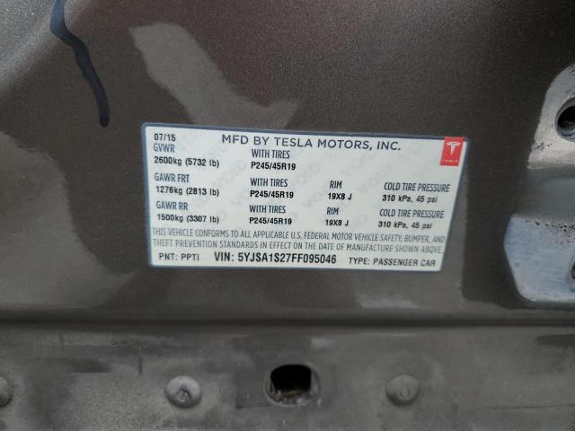 2015 TESLA MODEL S 70 5YJSA1S27FF095046