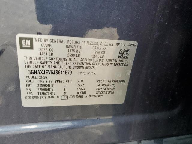 2018 CHEVROLET EQUINOX LT - 3GNAXJEV6JS611579