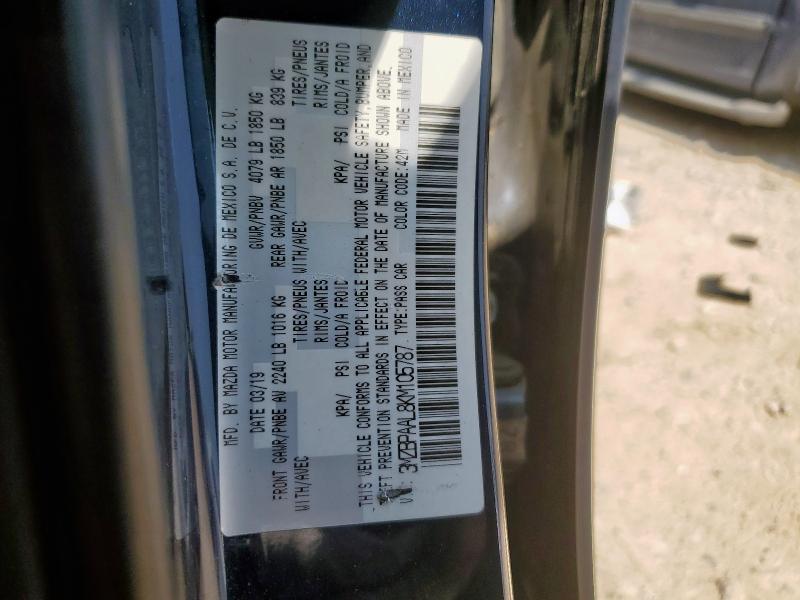 2019 MAZDA 3 SELECT 3MZBPAAL8KM105787