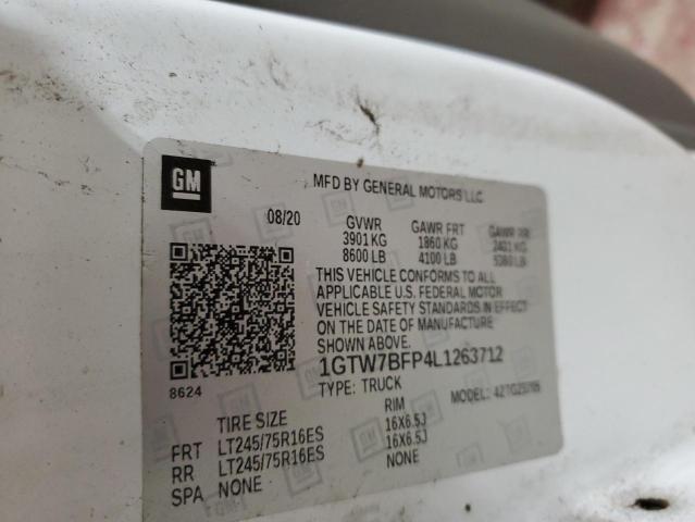 2020 GMC SAVANA G25 - 1GTW7BFP4L1263712