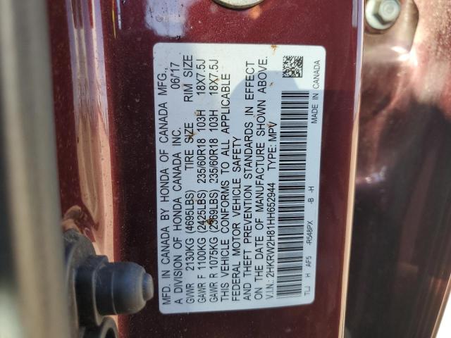 2017 HONDA CR-V EXL - 2HKRW2H81HH652944