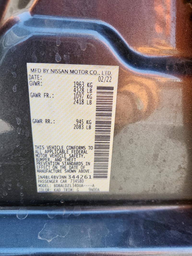 2022 NISSAN ALTIMA S - 1N4BL4BV3NN344261