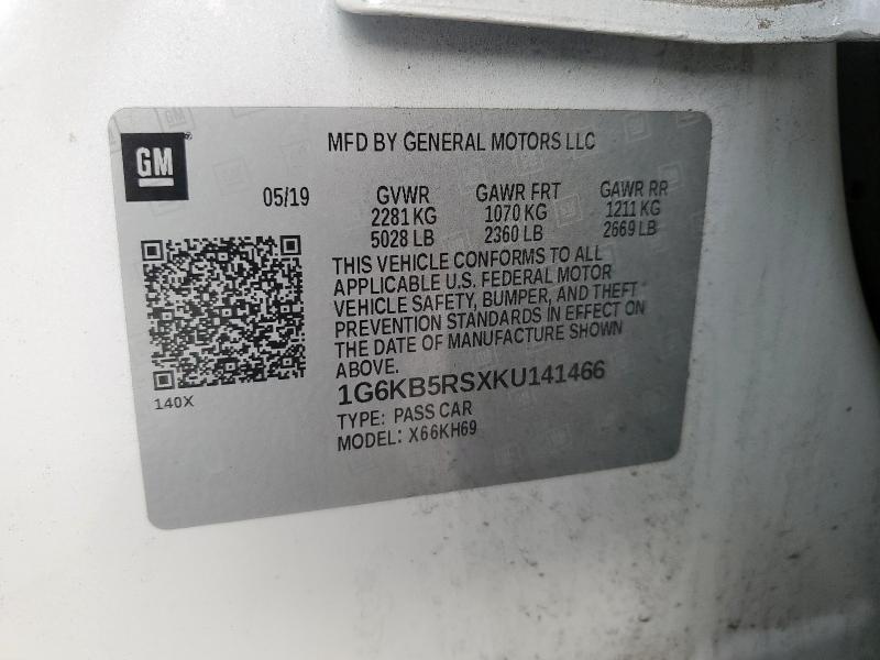2019 CADILLAC CT6 LUXURY - 1G6KB5RSXKU141466