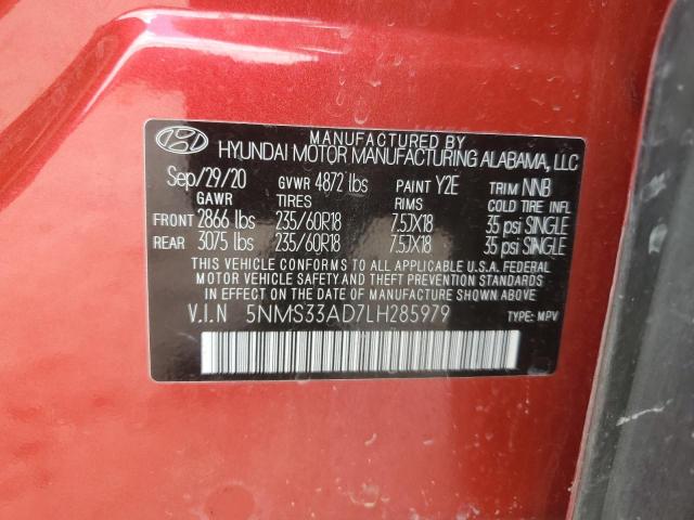 2020 HYUNDAI SANTA FE S - 5NMS33AD7LH285979