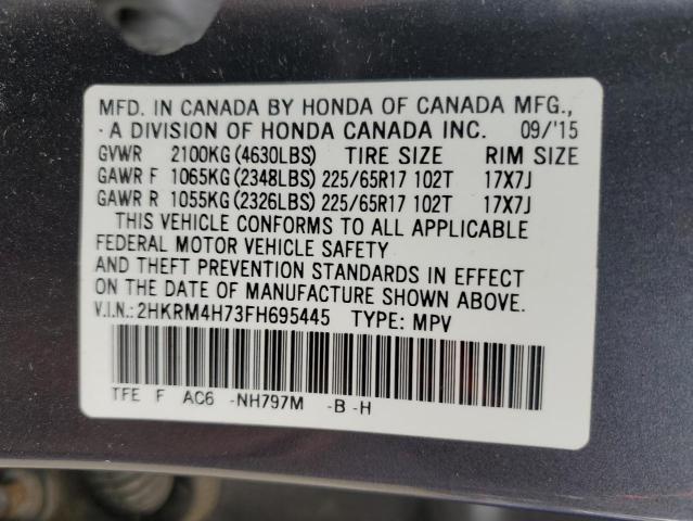 2015 HONDA CR-V EXL 2HKRM4H73FH695445