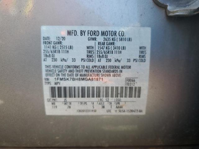 2021 FORD EXPLORER - 1FMSK7BH8MGA81871
