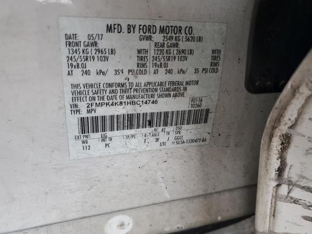 2017 FORD EDGE TITAN 2FMPK4K81HBC14746