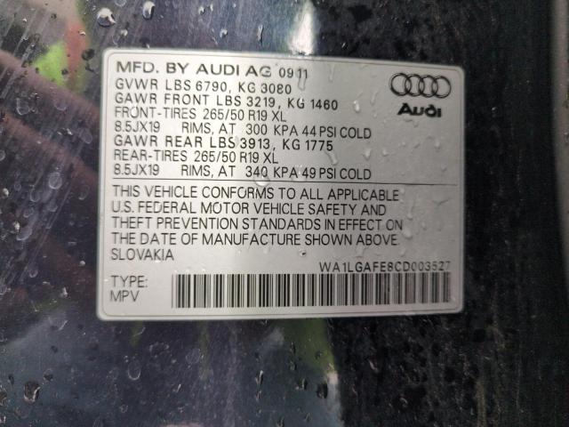 wa1lgafe8cd003527 - 2012 Audi q7 premium plus - #56162055