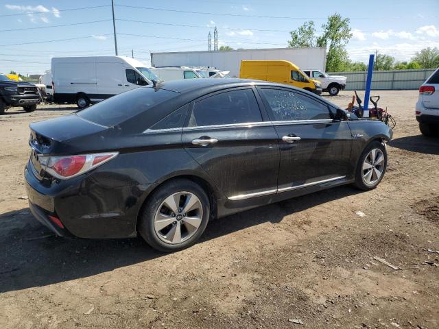 HYUNDAI SONATA HYB 2011 black  hybrid engine KMHEC4A43BA018488 photo #4