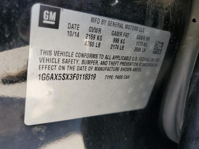 2015 CADILLAC CTS LUXURY 1G6AX5SX3F0118319