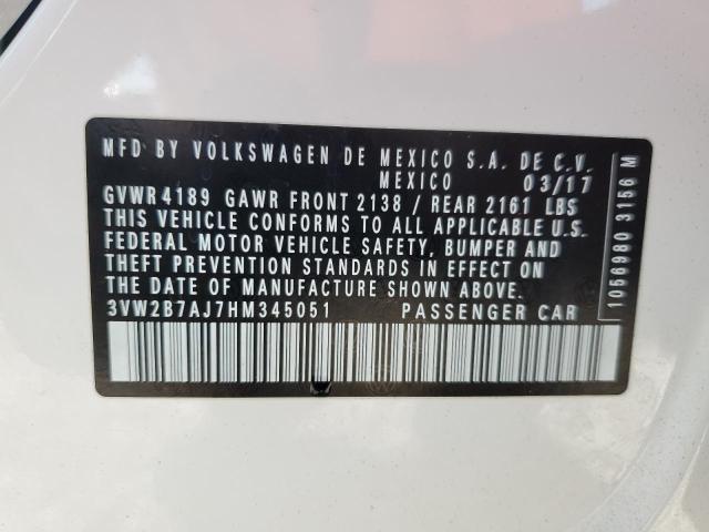 2017 VOLKSWAGEN JETTA S - 3VW2B7AJ7HM345051