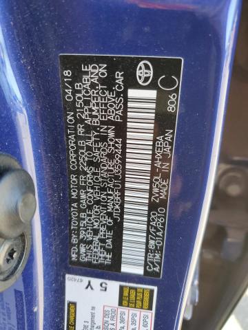 2018 TOYOTA PRIUS - JTDKBRFU1J3599444