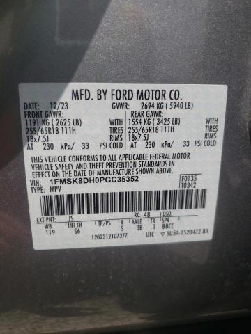 2023 FORD EXPLORER X 1FMSK8DH0PGC35352