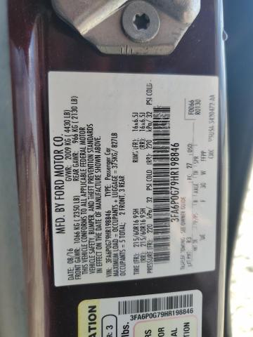 2017 FORD FUSION S 3FA6P0G79HR198846