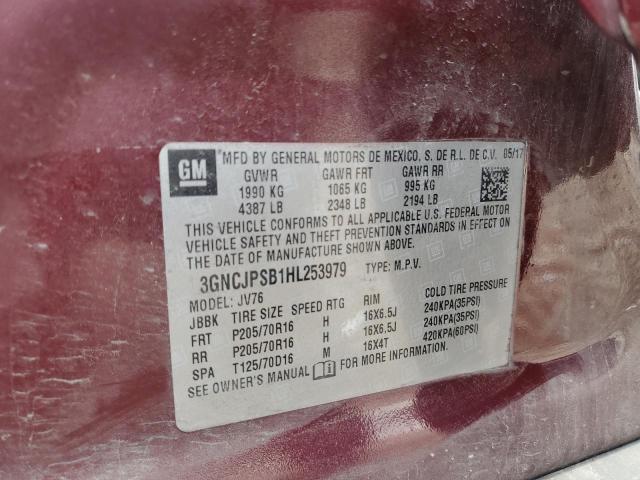 2017 CHEVROLET TRAX 1LT 3GNCJPSB1HL253979