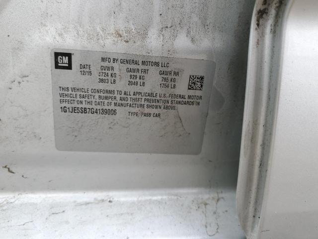 2016 CHEVROLET SONIC LTZ 1G1JE5SB7G4139006