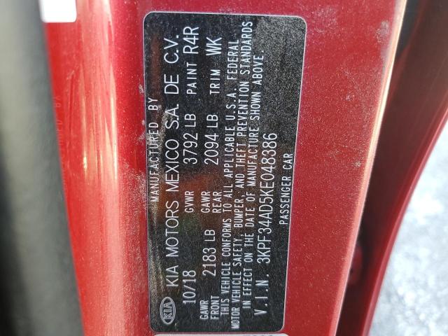 2019 KIA FORTE GT L 3KPF34AD5KE048386