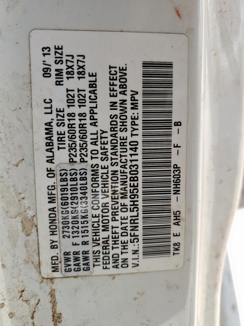 2014 HONDA ODYSSEY TO - 5FNRL5H95EB031140