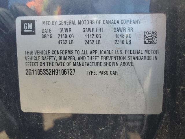 2017 CHEVROLET IMPALA LT - 2G1105S32H9106727