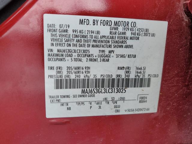 2020 FORD ECOSPORT S - MAJ6S3GL3LC313025