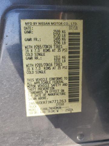 2018 NISSAN FRONTIER S - 1N6DD0ER7JN771263