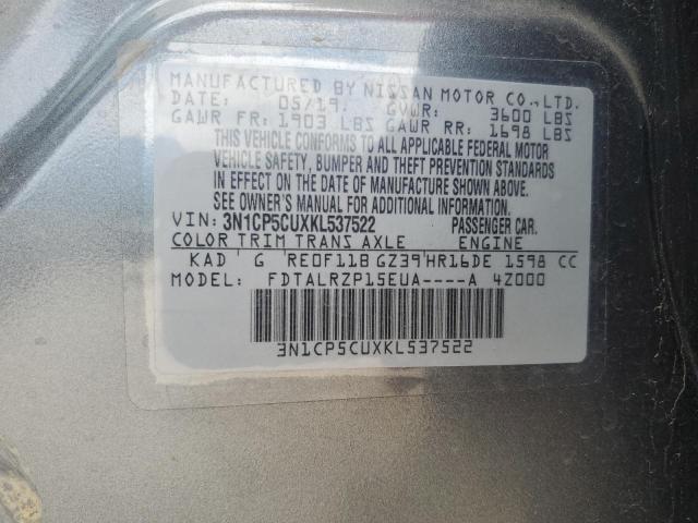 2019 NISSAN KICKS S - 3N1CP5CUXKL537522