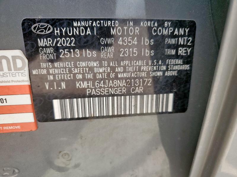 2022 HYUNDAI SONATA SEL - KMHL64JA8NA213172