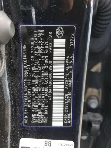 2021 TOYOTA AVALON LIM 4T1DA1AB6MU008800