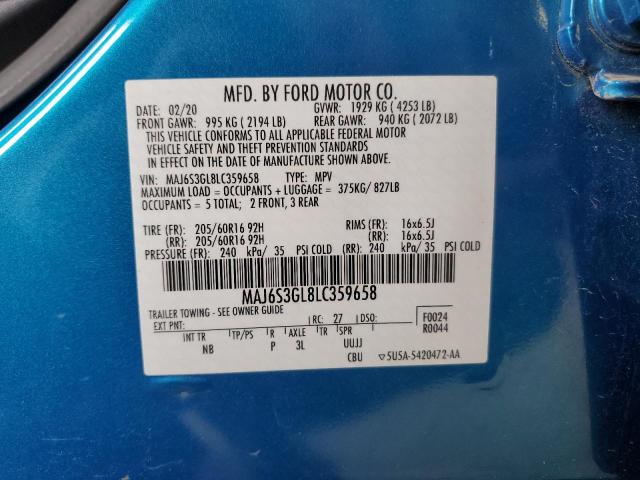 2020 FORD ECOSPORT S - MAJ6S3GL8LC359658
