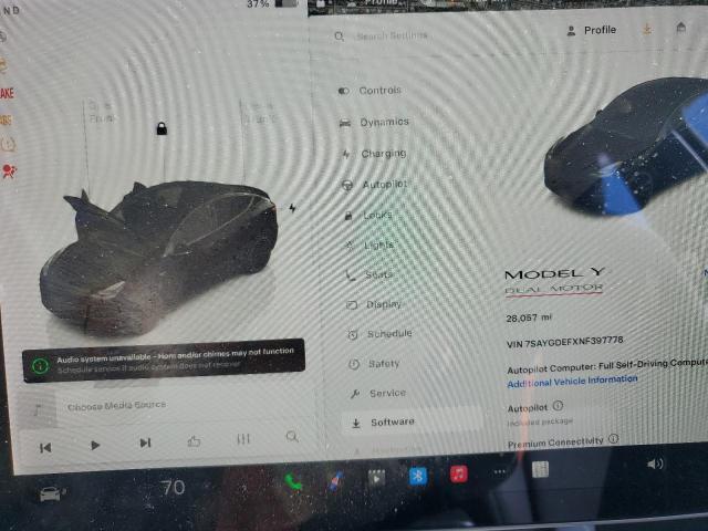 2022 TESLA MODEL Y 7SAYGDEFXNF397778