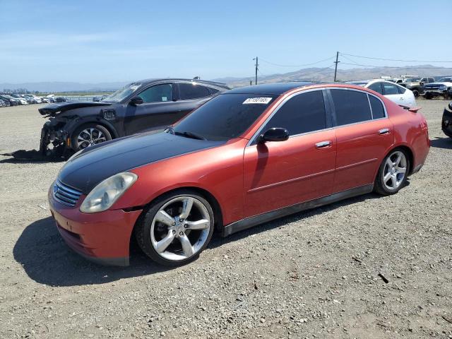 INFINITI G35 2003 orange  gas JNKCV51E93M319057 photo #1